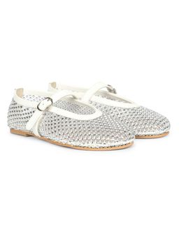 Saint G - Women Silver Leather Ballerina