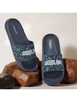 WOODLAND - Men Navy Blue Pu Sliders