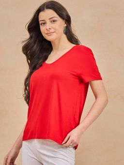 COLOR CAPITAL - Relaxed Fit V Neck T-Shirt
