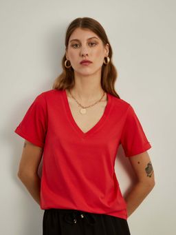 COLOR CAPITAL - Relaxed Fit V Neck T-Shirt