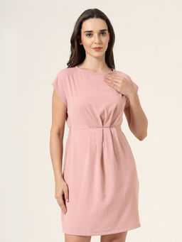 Style Quotient - Women Pink Solid Mini Dress