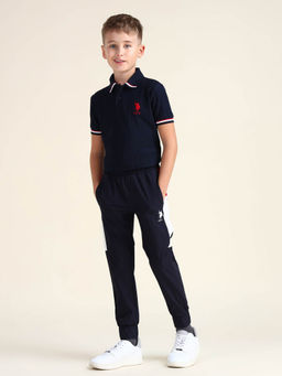 U.S. POLO ASSN. - Boys Colourblocked Regular Fit Joggers