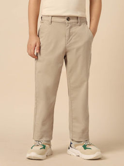 U.S. POLO ASSN. - Beige Boys Twill Regular Fit Trousers