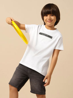 U.S. POLO ASSN. - White Boys Solid Regular Fit T-Shirt