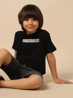 U.S. POLO ASSN. - Black Boys Solid Regular Fit T-Shirt