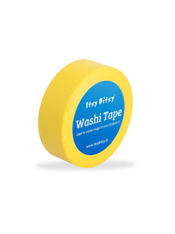 Itsy Bitsy - Washi Tape Solid Sunny Yellow 15mm x 10Mtr 1 Roll