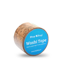 Itsy Bitsy - Washi Tape Vintage Map 30mm x 10Mtr 1 Roll