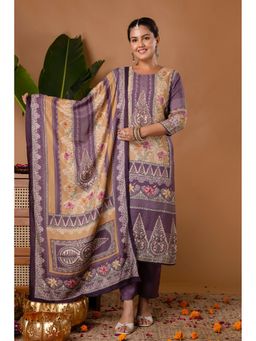 Kohsh - Multi-Colour Viscose Printed Kurta with Pant and Dupatta