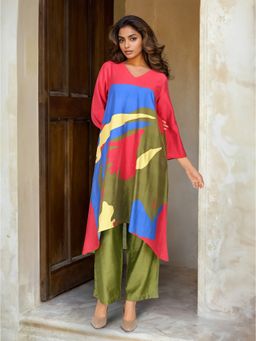 Zolo Label - Designer Multi Colour Printed Co-Ord Set