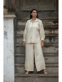 Zolo Label - Timeless Beige Khadi Co-Ord Set
