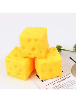 Junior Billionaire - Realistic Cheese Cube Squishy Toy Yellow