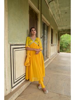 Taro India - Kaner Kurta Mustard (Set of 3)
