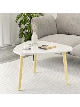 Kuber Industries - 21 Inch Oval Shape Bed Side Tables for Bedroom, Balcony and Sofa - White