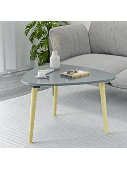 Kuber Industries - 21 Inch Oval Shape Bed Side Tables for Bedroom, Balcony and Sofa - Grey