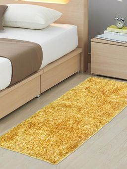 FABINALIV - Golden Solid Cotton Blend Large Size Bedside Runner