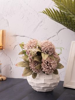 Aarvi Decor - White Matte Decorative Ceramic Regalia Vase for Home and Office