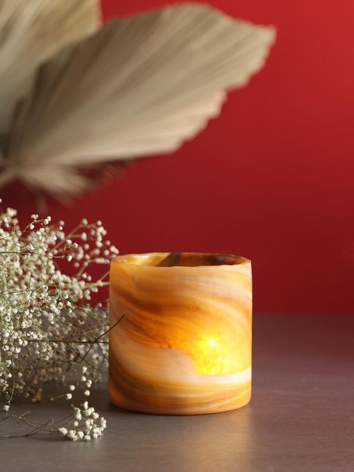 Revive Home Vintage Marble Candle Holder