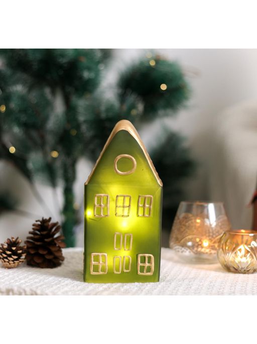 Revive Home Glass House Christmas Table Decor