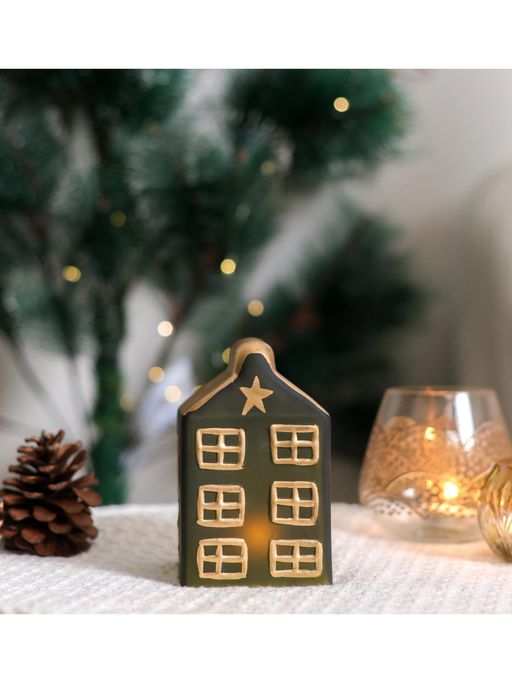 Revive Home Glass House Christmas Table Decor