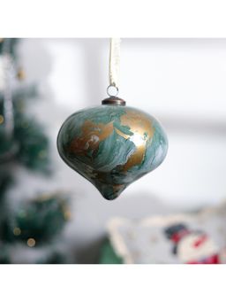 Revive Home - Christmas Glass Decor Light Green & Gold