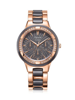 Alexandre Christie - Women Grey Round Dial Multifunction Analog Watch - 2299BFBRGGR