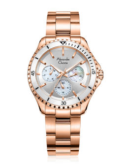 Alexandre Christie - Women Silver Round Dial Multifunction Analog Watch - 2A54BFBRGSL