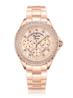 Alexandre Christie - Women Pink Round Dial Multifunction Analog Watch - 2B16BFBRGMN