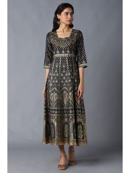 Aurelia - Black Floral Printed Dress