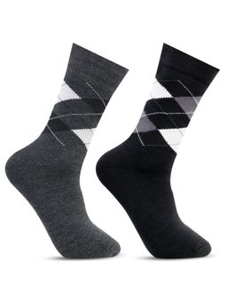 Bonjour - Mens Wool Winter Formal Socks - Multi-Color