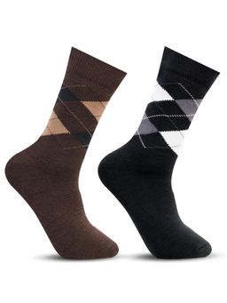 Bonjour - Mens Wool Winter Formal Socks - Multi-Color