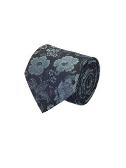 CAZZANO - Men Fashion Floral Silver Tie
