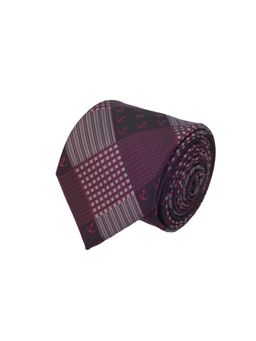 CAZZANO - Men Fashion Checks Maroon Tie