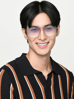 Vincent Chase - Light Purple Gunmetal Full Rim Rectangle Square VC S17427-C1 Sunglasses