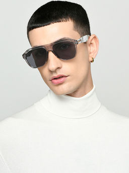 Vincent Chase - Grey Full Rim Square Polarized MARBLE 2 0 VCS000067-C17 Sunglasses