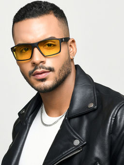 Vincent Chase - Yellow Black Full Rim Square DRIVING GLASSES VC S000138-C1 Sunglasses