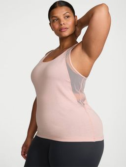 Victoria's Secret - Beige VSX Cotton Racerback Tank Top