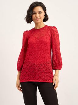 SALT Attire - Lacy Red top