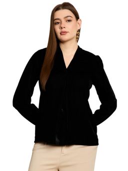 Styli - Womens Velvet Black Top