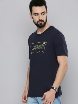 Levi's - Men Navy Blue Crew Neck T-Shirt