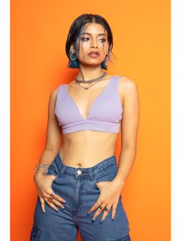 FREAKINS - Misty Lilac Buckle Bralette