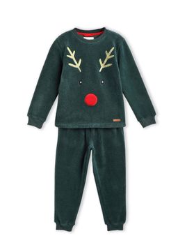 CHERRY CRUMBLE BY NITT HYMAN - Green Christmas Winter Night Suit (Set of 2)