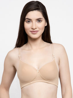 Groversons Paris Beauty - Light Padded Wire Free T-Shirt Bra - Nude