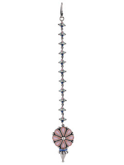 Tribe Amrapali - Pink Enamel Chandrika Flower Maangtika