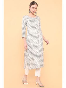 Soch - Women White Rayon Printed Kurta