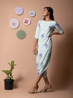 Pasha India - Aviary Blue Dhoti Jumpsuit