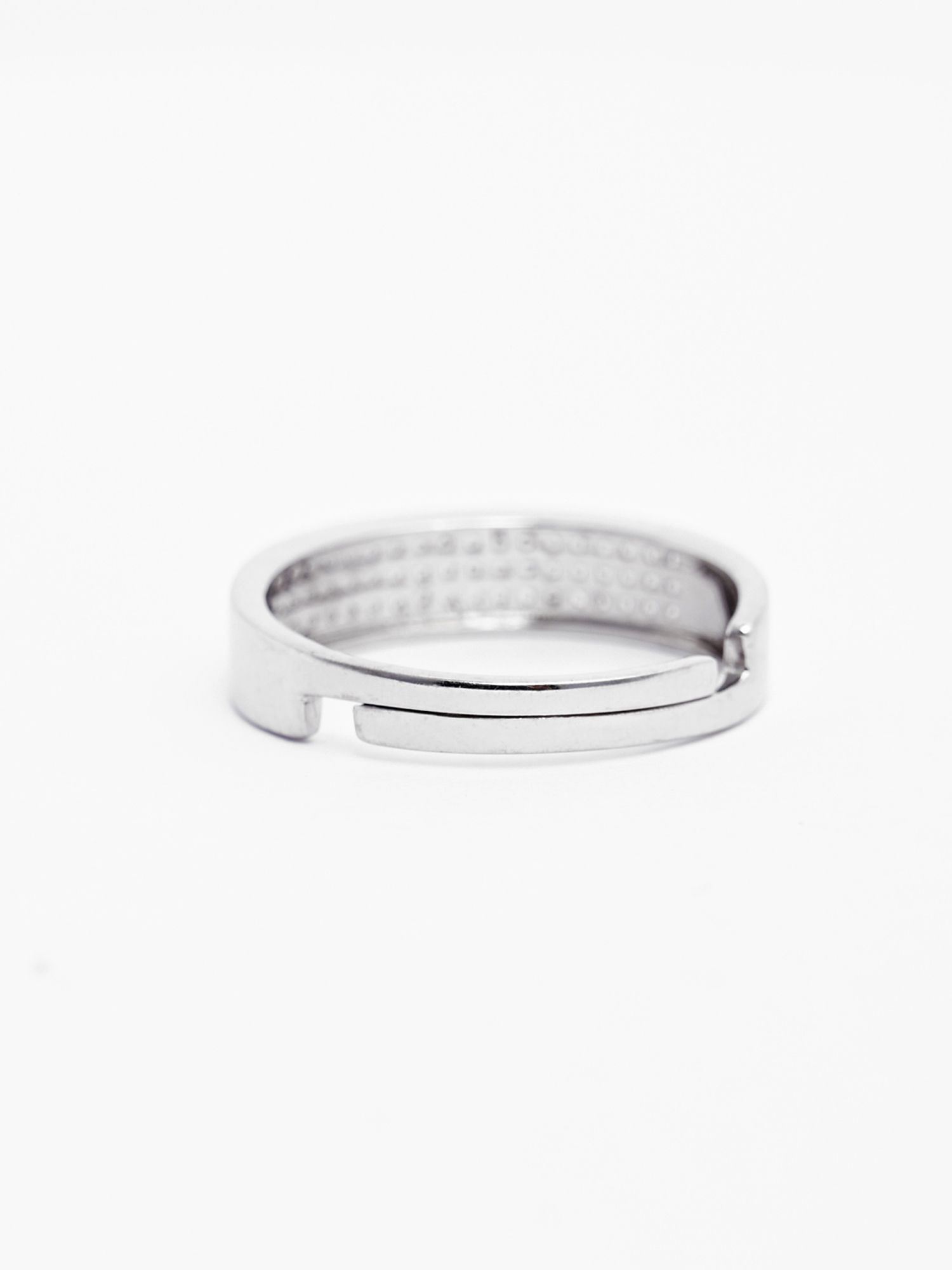 Buy CLARA 925 Silver Adjustable Platinum Plated Swiss Zirconia