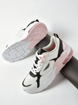 Red Tape - Women Colourblocked Off White & Pink Athleisure Running Shoes