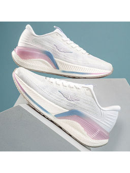 Red Tape - Women Textured Off White & Pink Walking Shoes