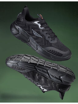 Red Tape - Men Textured Black Walking Shoes