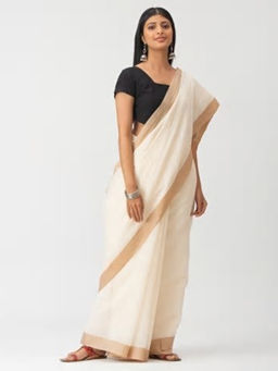 Fabindia - Cotton Silk Zari Border Sari